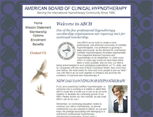 Tablet Screenshot of americanboardofclinicalhypnotherapy.com